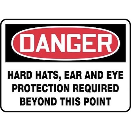 Accuform OSHA DANGER SAFETY SIGN HARD HATS, MPPA036XP MPPA036XP